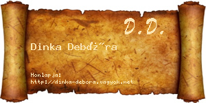 Dinka Debóra névjegykártya